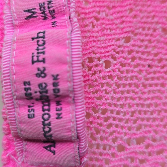 Abercrombie & Fitch Florescent Pink With Lace Size M - Picture 8 of 12